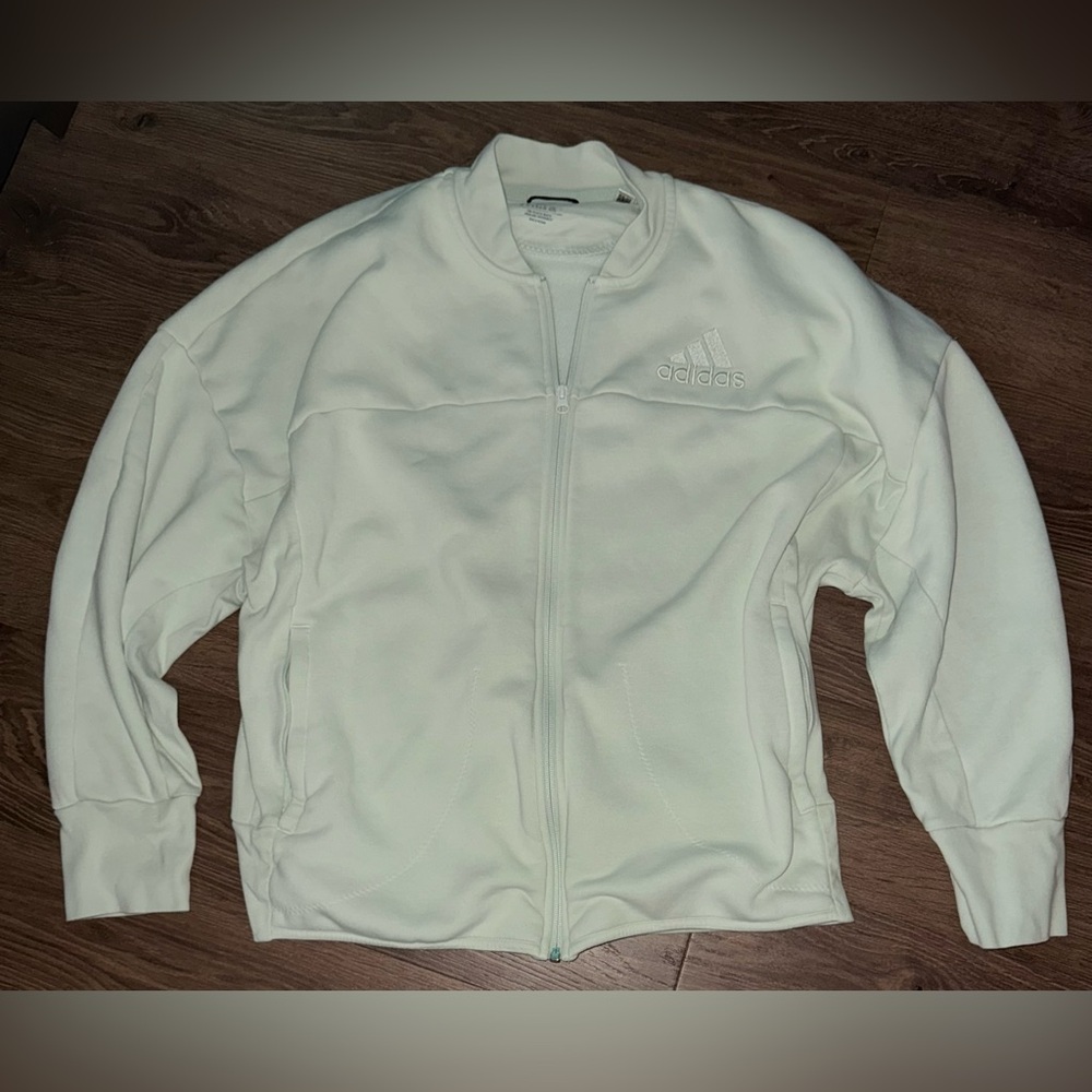Adidas Studio Lounge Fleece Track Top Men Size 2XL (HK4594) Athletic Jacket Zip